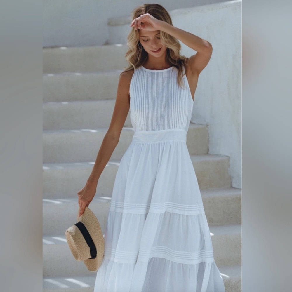 Pampelone Perle Tiered Maxi Dress